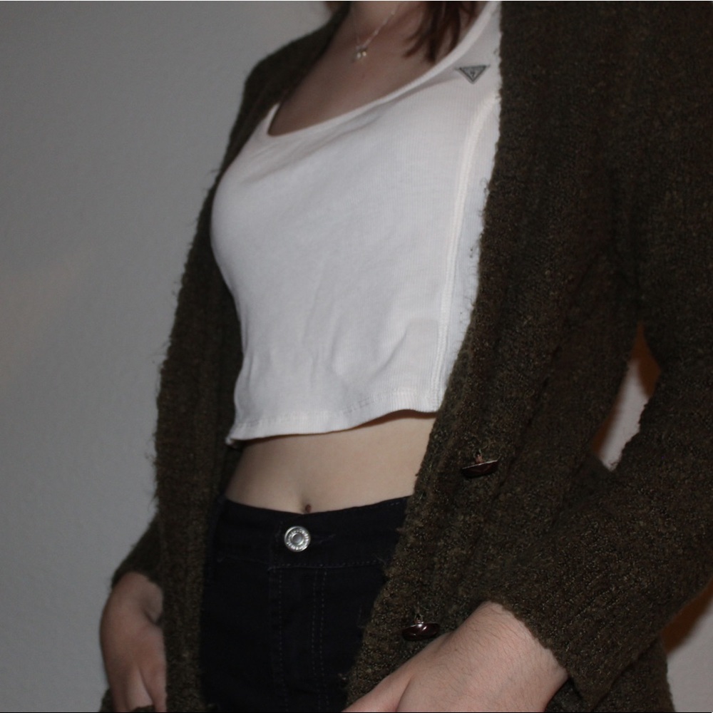 olive cardigan